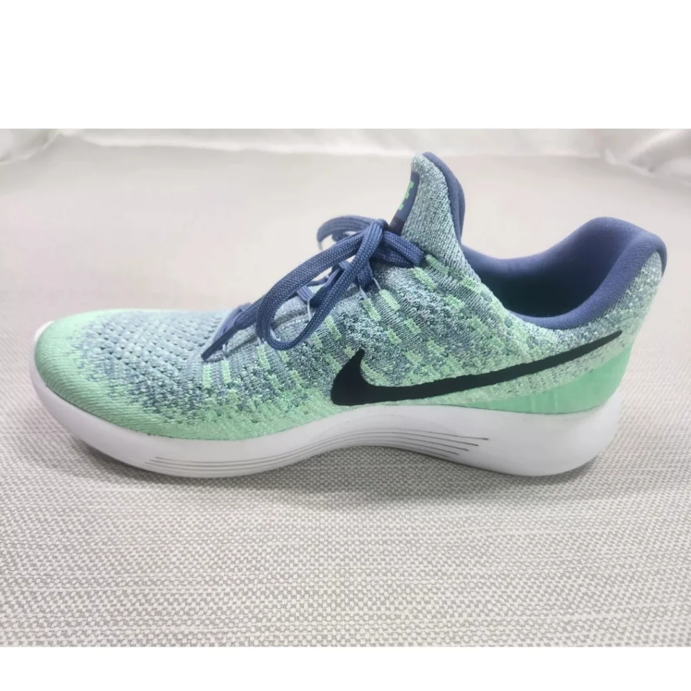 Nike Lunarepic Flyknit 2 Size 9.5 Running Shoes Sneaker 863780-403 Green Multi